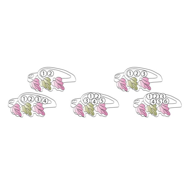 2251StoneChart-108-600x600 Landstroms Swirled Shank Ring with 6 Synthetic Birthstones