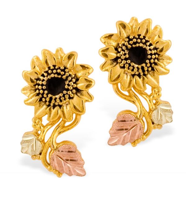 black-hills-gold-sunflower-earrings-600x637 Black Hills Gold Sunflower Earrings